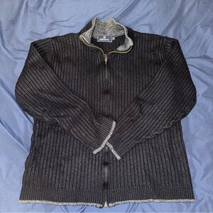 Cortefiel Men's Black Sweater Heavy (USED)
